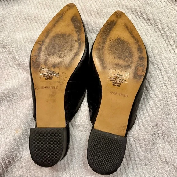 Express Black snakeskin mules - Picture 5 of 5